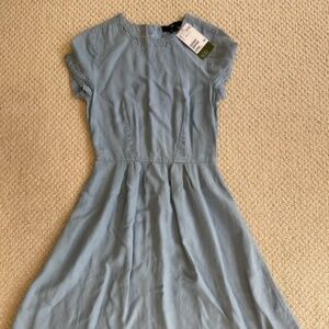 H & M Women's Pleated Chambray Sun Dress--New w/Tags Size 4